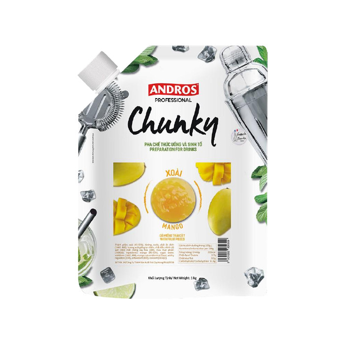 Mứt Andros Chunky Xoài Túi 1kg