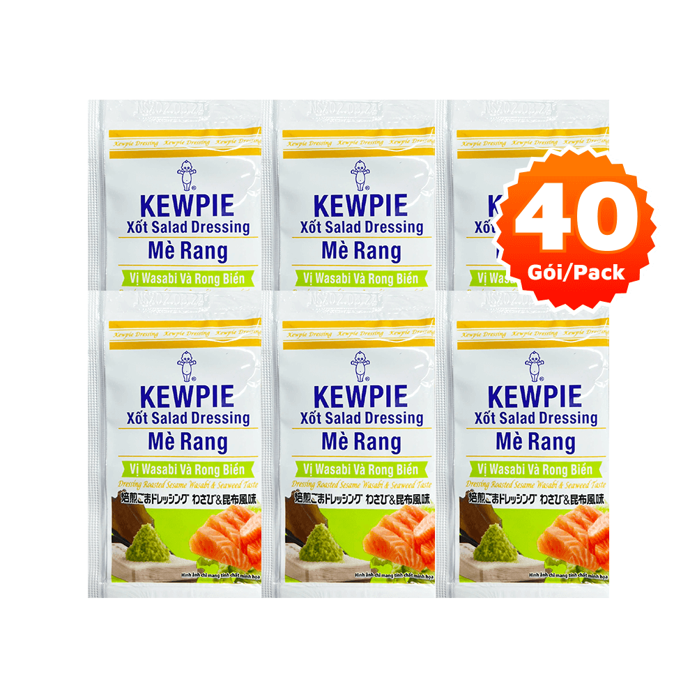 Nước Xốt Salad Mè Rang Kewpie Hương Vị Wasabi Và Rong Biển 15ml x 40 Gói