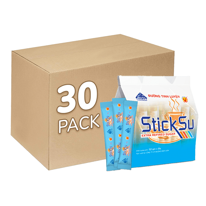 [Bao] Đường Tinh Luyện Sticksu 6g x 50 Que x 30 Gói